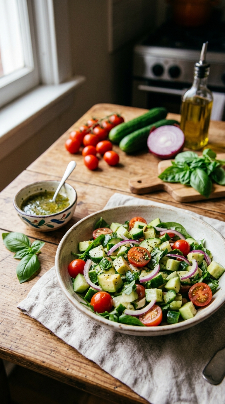 Easy Cucumber Tomato Salad