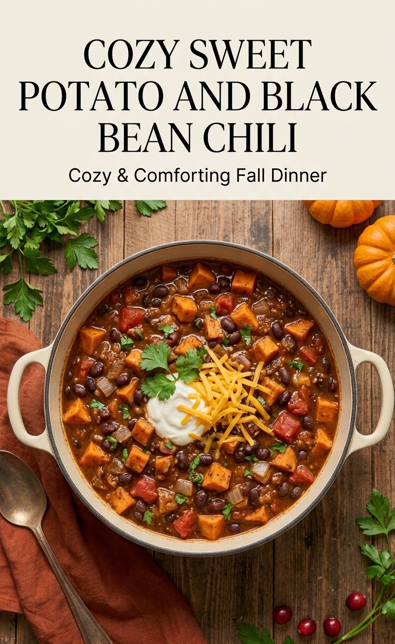 Cozy Sweet Potato and Black Bean Chili