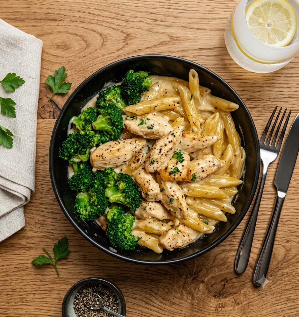 Creamy Chicken and Broccoli Penne Pasta